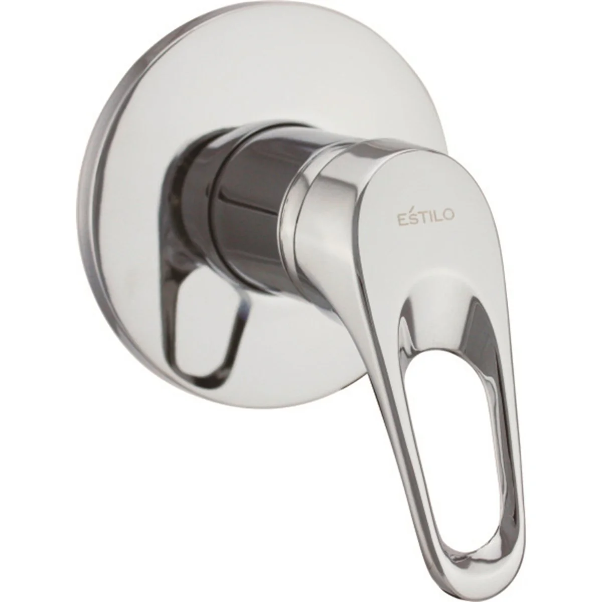 Estilo Chrome Shower Mixer - Brass - 30mm Cartridge - 115mm Backing Plate - Compact Design