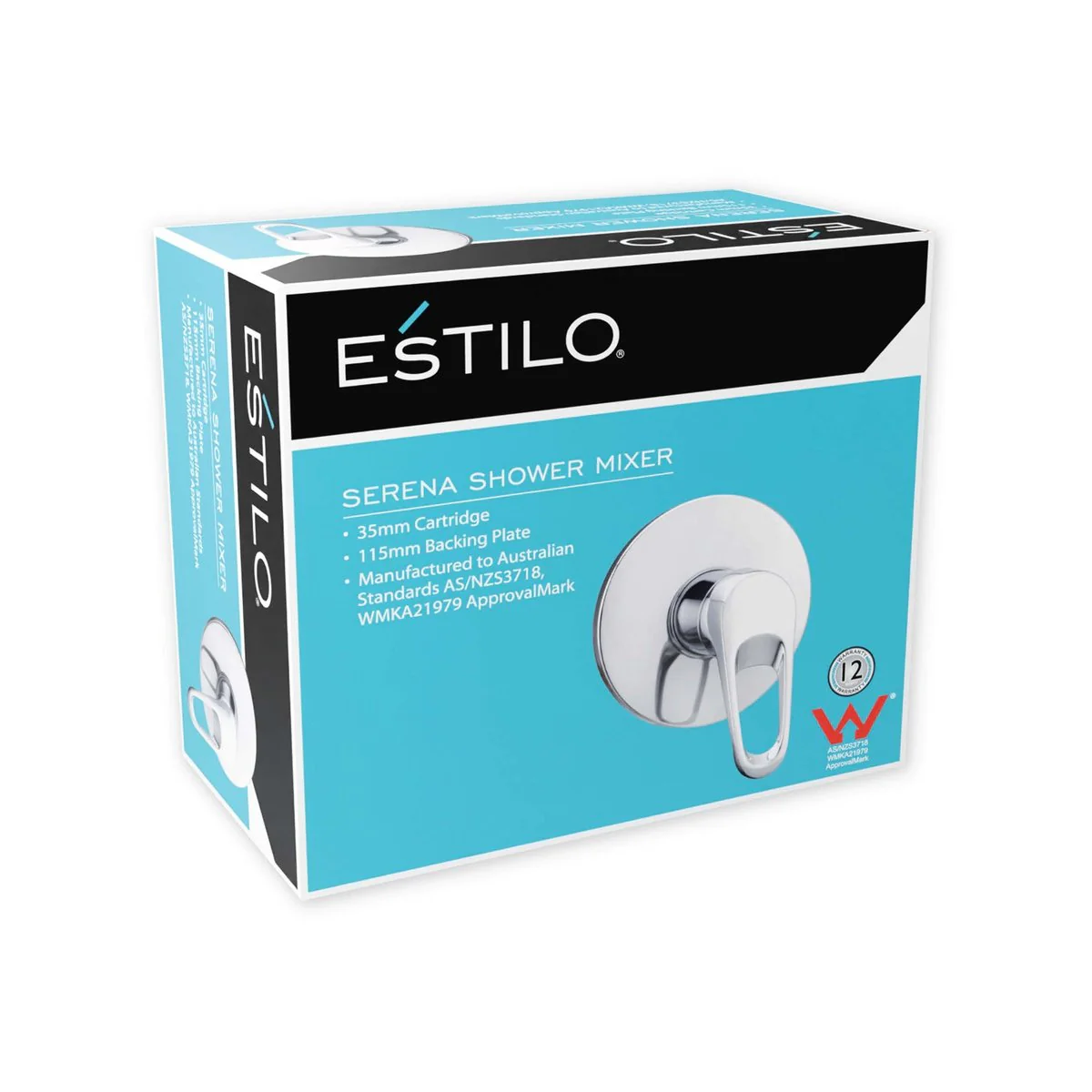 Estilo Chrome Shower Mixer - Brass - 30mm Cartridge - 115mm Backing Plate - Compact Design - Image 3