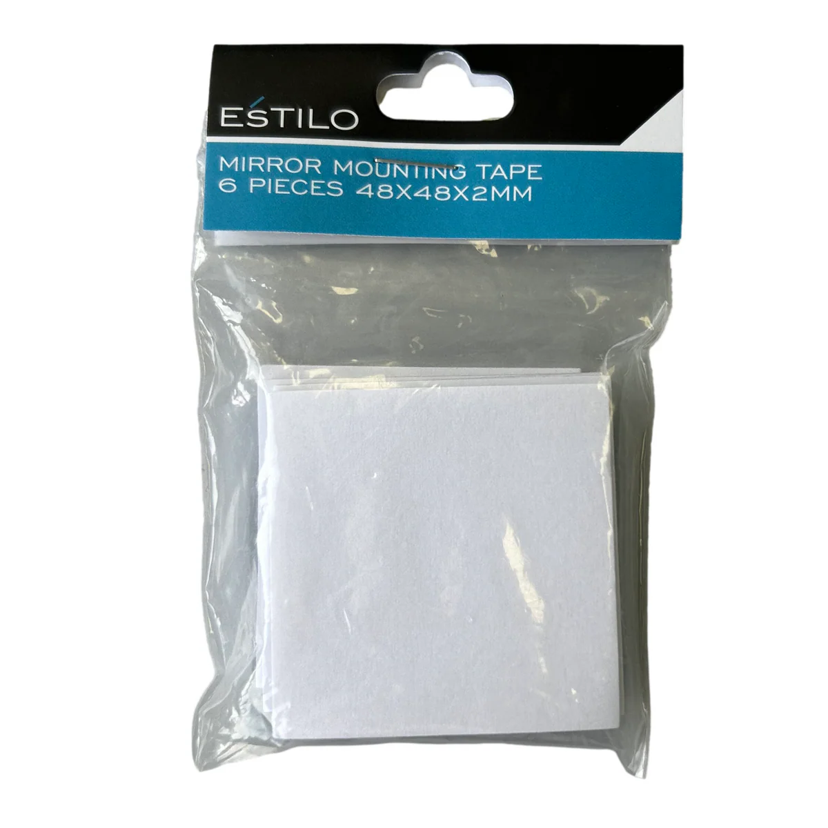 Estilo Mirror Mounting Tape - 6 Piece 48 x 48 x 2mm - Clear - Strong Adhesive