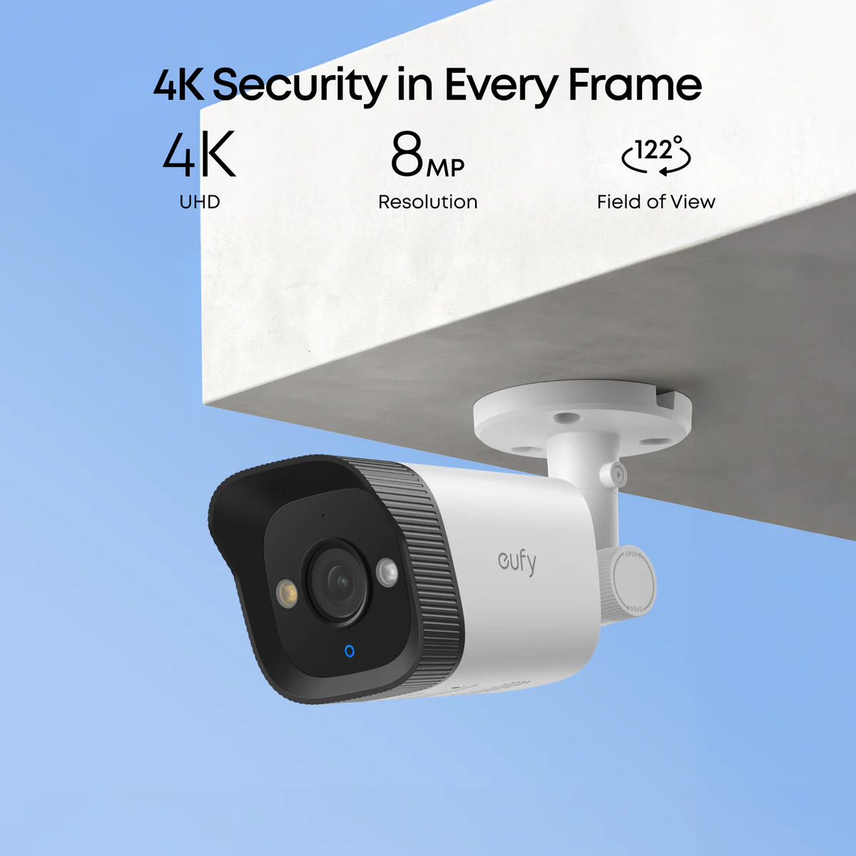 Eufy e40 NVR PoE Bullet Add-On Camera - 4K UHD - AI Human Detection - Night Vision - Image 2