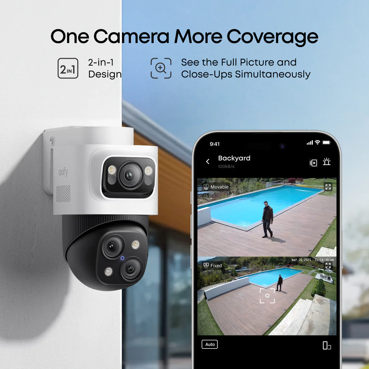 Eufy S4 NVR POE Security System - 4 Cameras - 2 x PTZ & 2 x Bullet - 24/7 Monitoring - AI Threat Analysis - Image 3