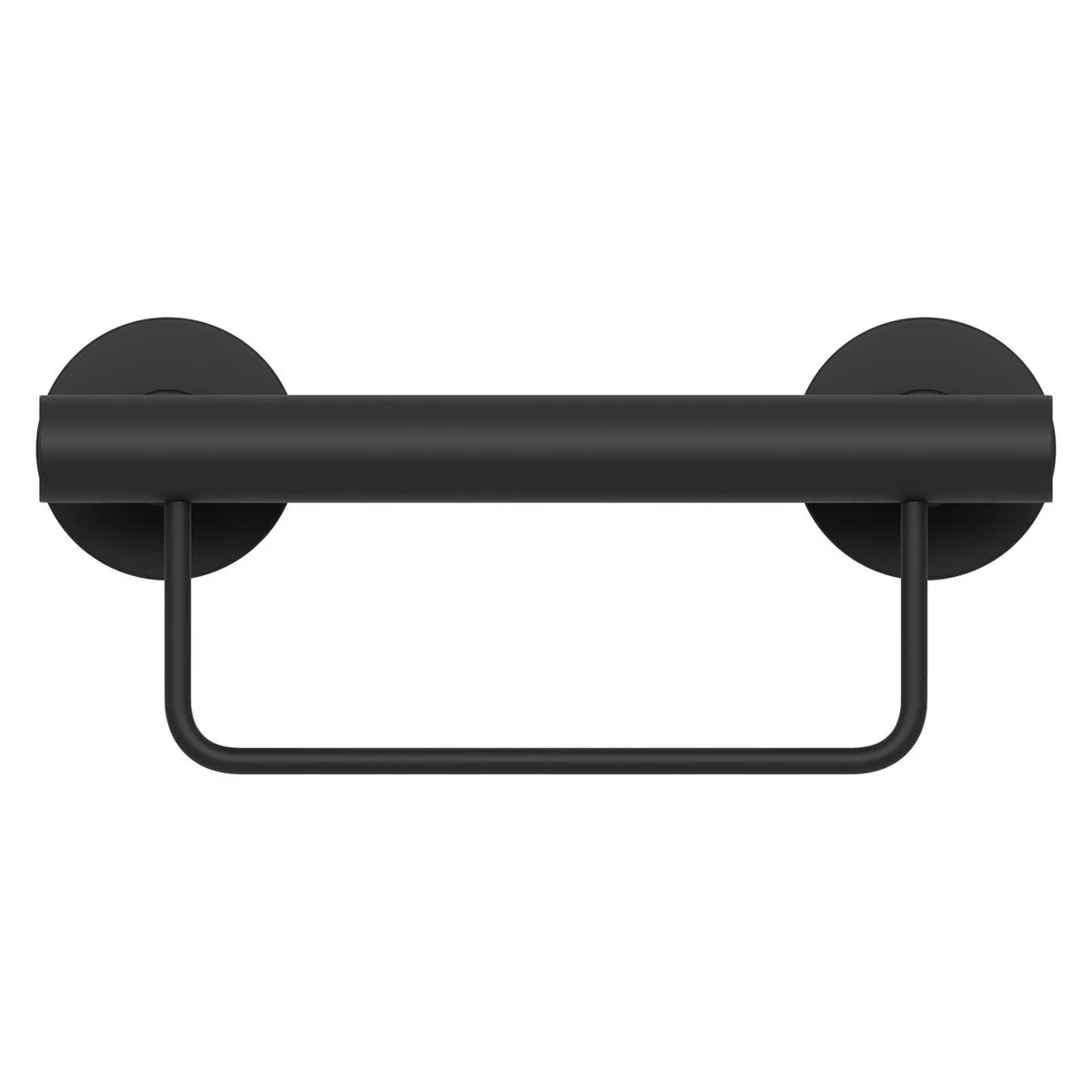 Evekare 300mm Black Towel Rail with Grab Rail - Stainless Steel - 250kg Capacity - Image 5