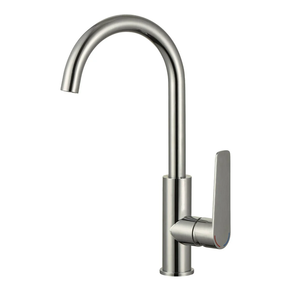 Evekare 35mm Brushed Nickel Extended Lever Sink Mixer - Easy Use - Lead-Free