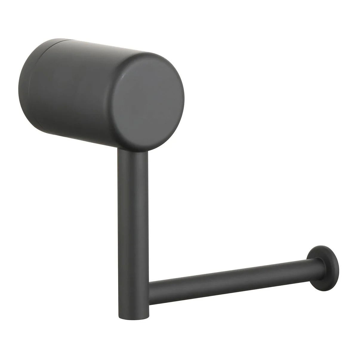 Evekare Black Matte Toilet Roll Holder - 159mm x 81mm x 140mm - Durable Support