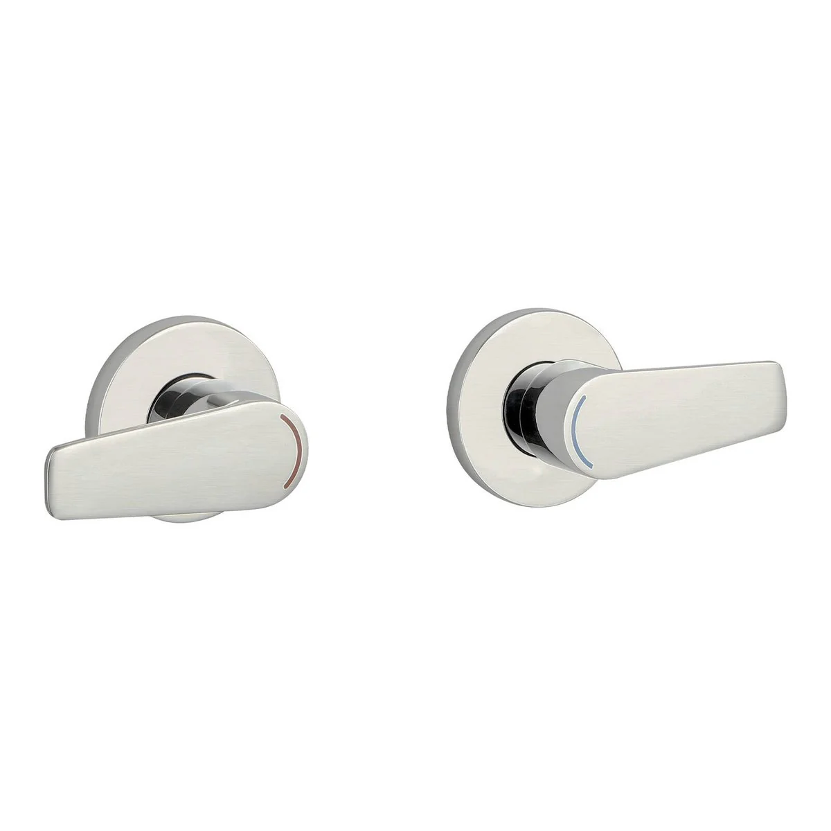 Evekare Brushed Nickel 1/4 Turn Extended Lever Wall Top Assembly - 150mm x 150mm - Easy Access