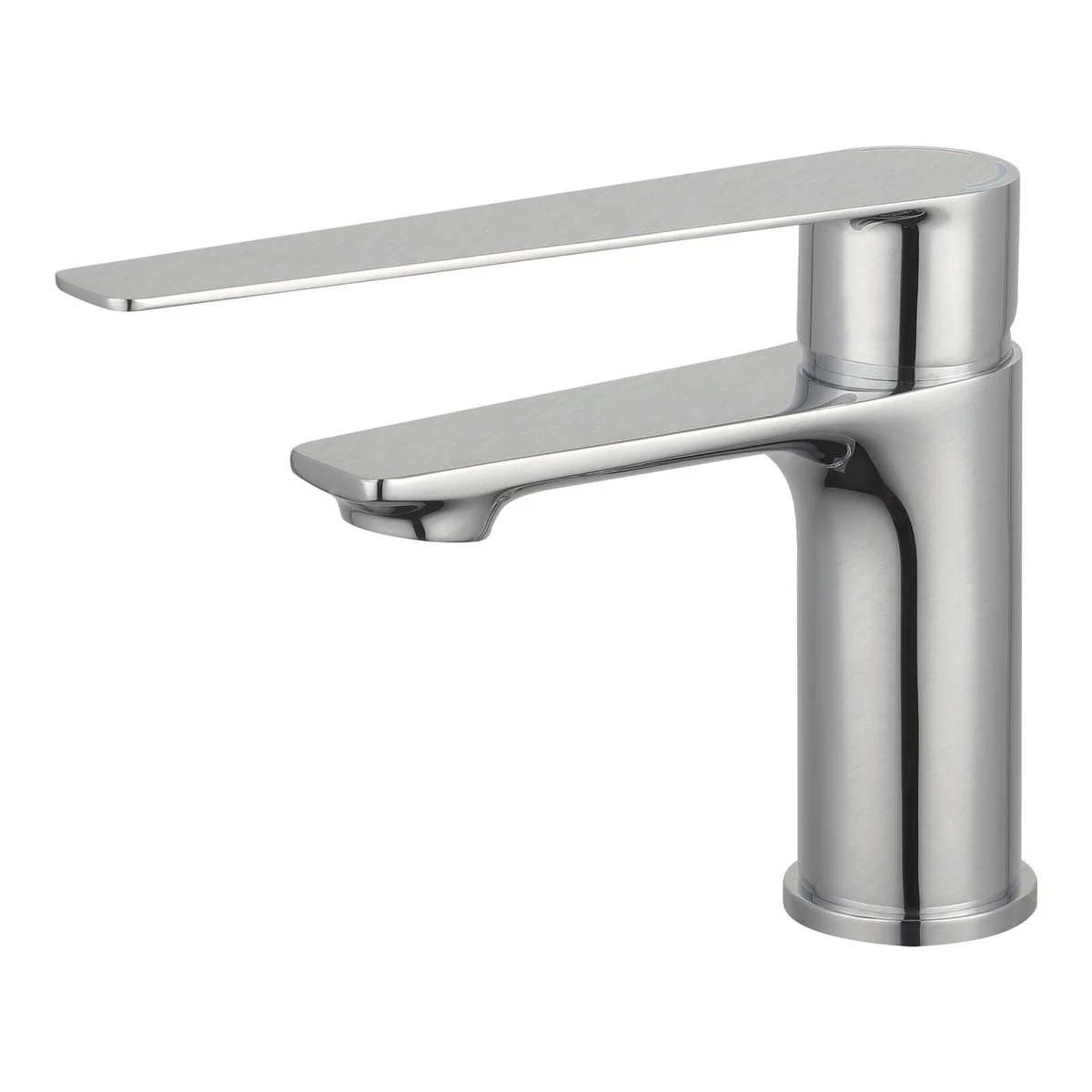 Evekare Brushed Nickel Extended Lever Basin Mixer - 180mm x 75mm - Easy Access