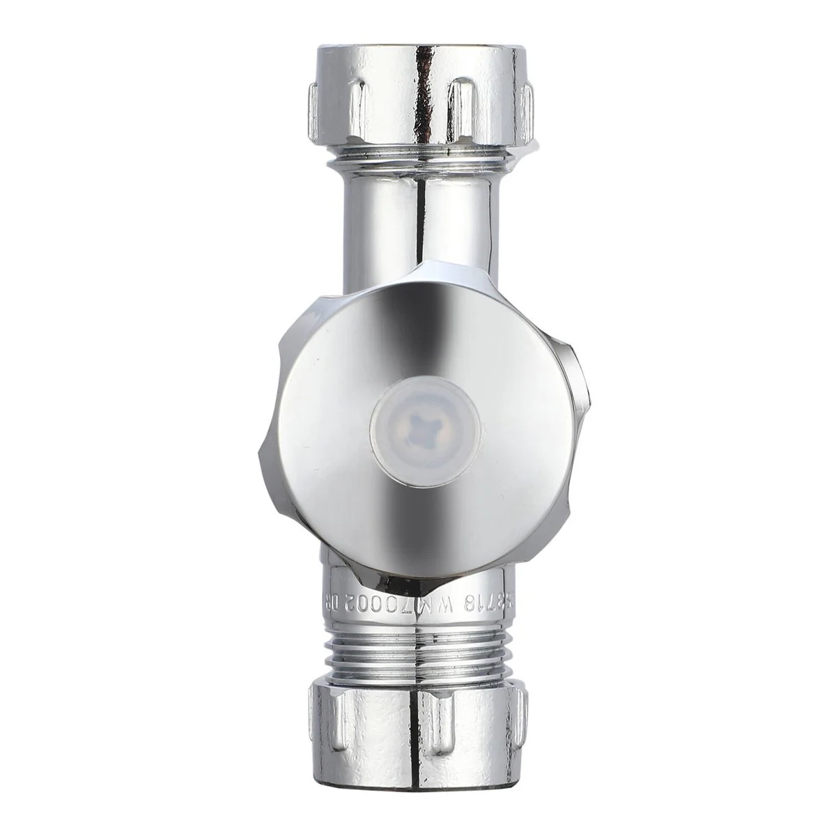 Evekare Chrome Double Mini Cistern Stop Tap 15 x 15mm - Compact Design - Dual Outlet - Image 2
