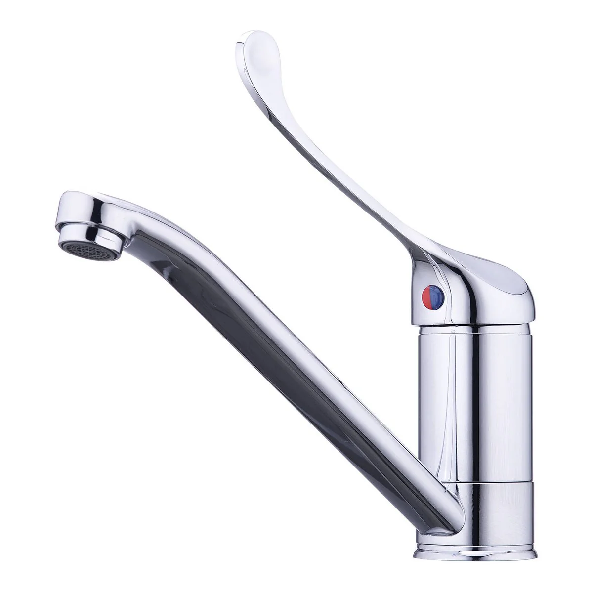 Evekare Chrome Extended Wrist Lever Sink Mixer - 130mm x 160mm - Accessible Control