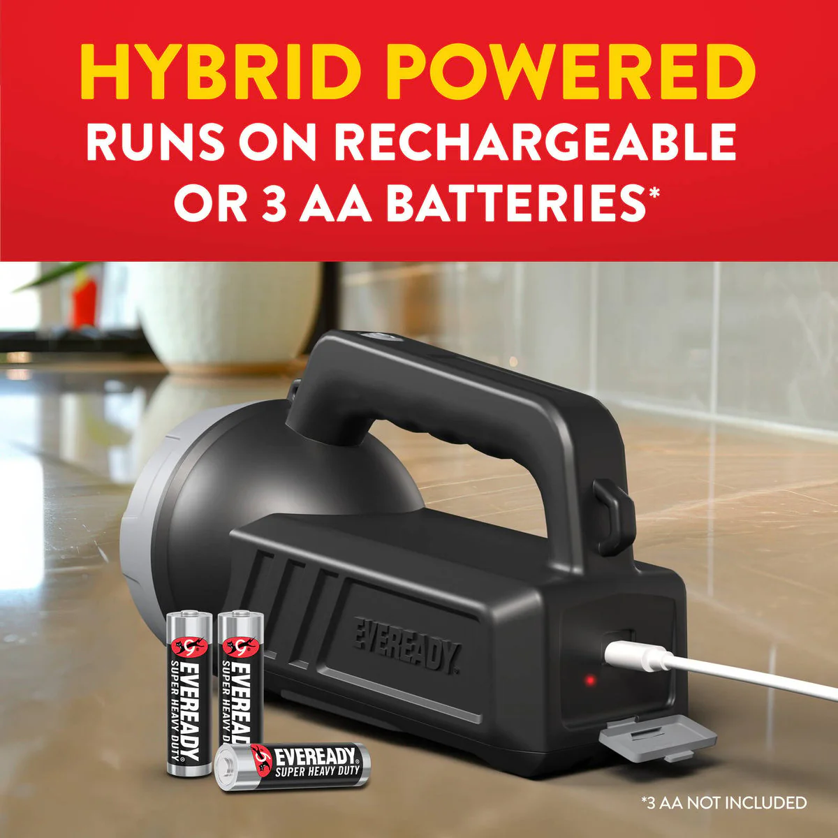 Eveready Hybrid Lantern 110 Lumen - Rechargeable Handheld - Compact Design - Image 3