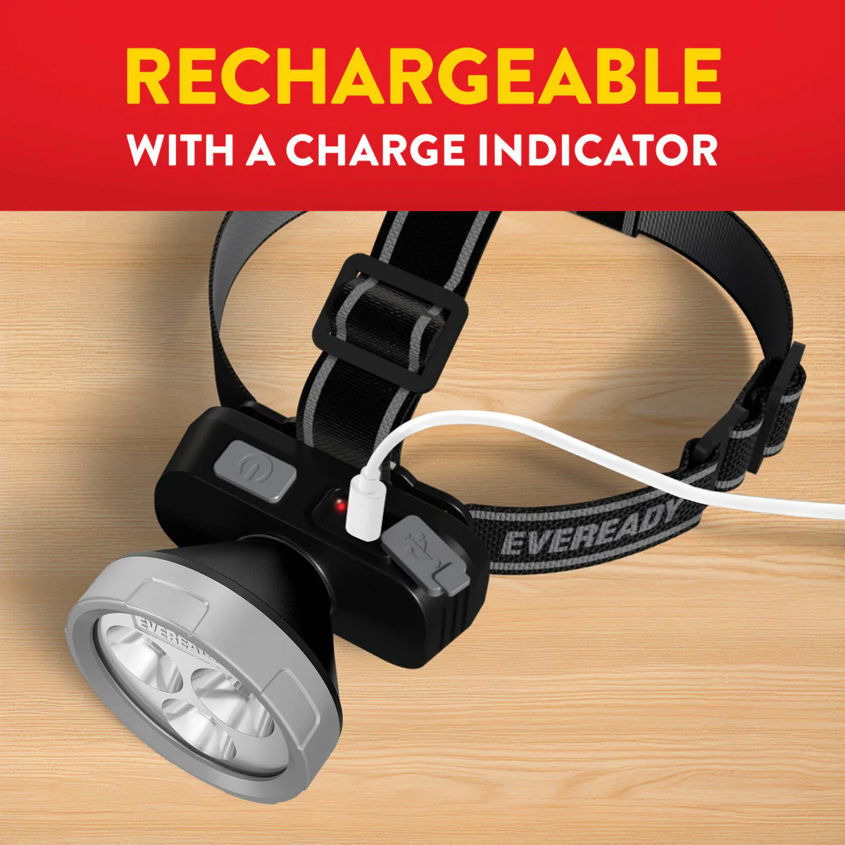 Eveready Rechargeable Headlight 120 Lumen - Hands-Free Lighting Solution - Adjustable Brightness - Model VPHDL4 - Image 4