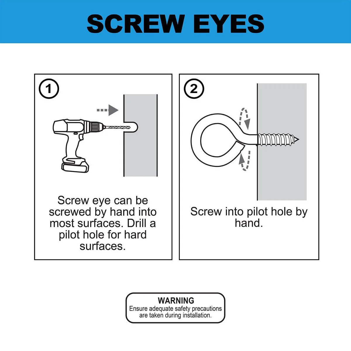 Everhang 20mm Zinc Plated Screw Eye Hook 10 Pack - Silver - 25kg Load Rating - Image 5