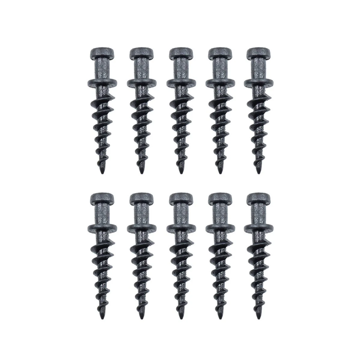 Everhang 30kg Black Heavy Duty Picture Hanging Screws 10 Pack - 8mm x 40mm - Easy Installation