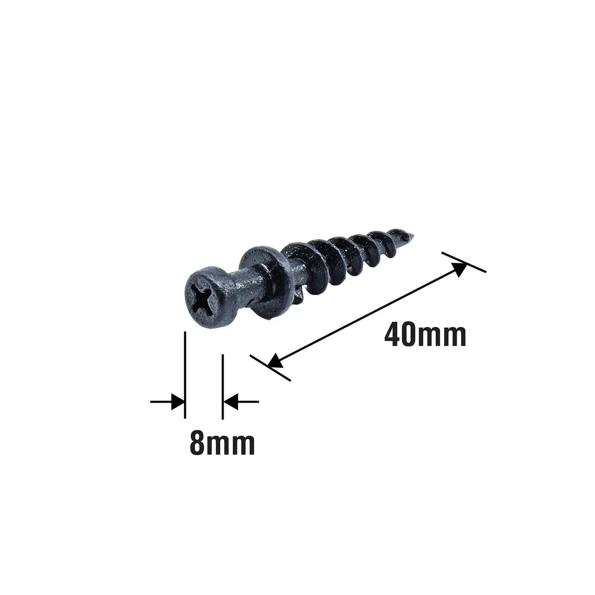 Everhang 30kg Black Heavy Duty Picture Hanging Screws 10 Pack - 8mm x 40mm - Easy Installation - Image 4