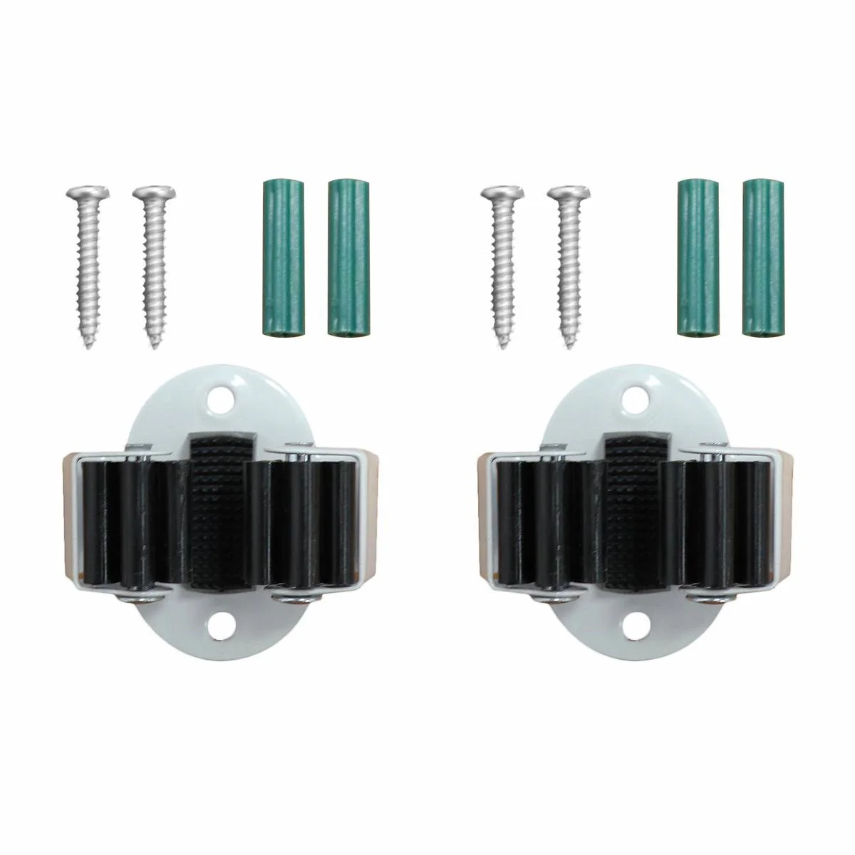 Everhang Broom Holder - 20-30mm - Plastic - Easy Installation - 2 Pack