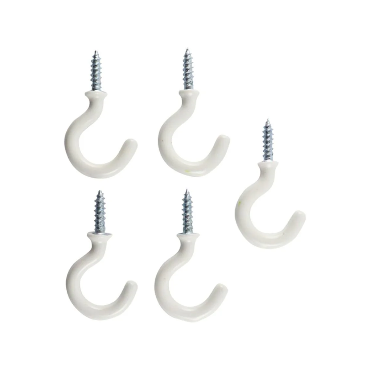 Everhang Cup Hooks - 12mm - PVC - Easy to Install - 5 Pack