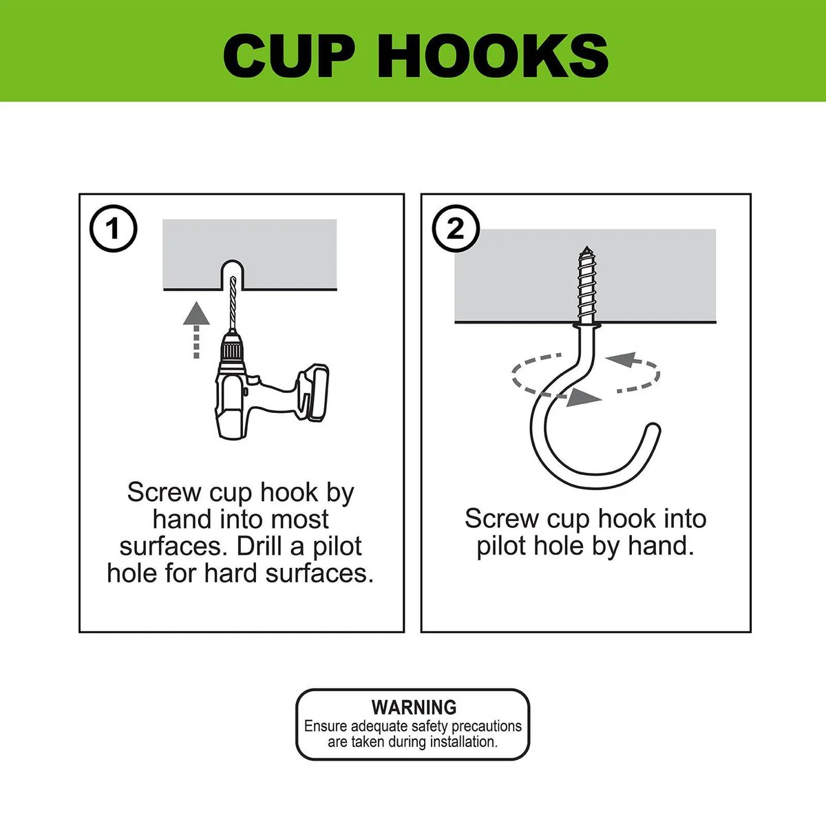 Everhang Cup Hooks - 21mm - Zinc Plated - 20 Pack - Easy to Install - Image 5