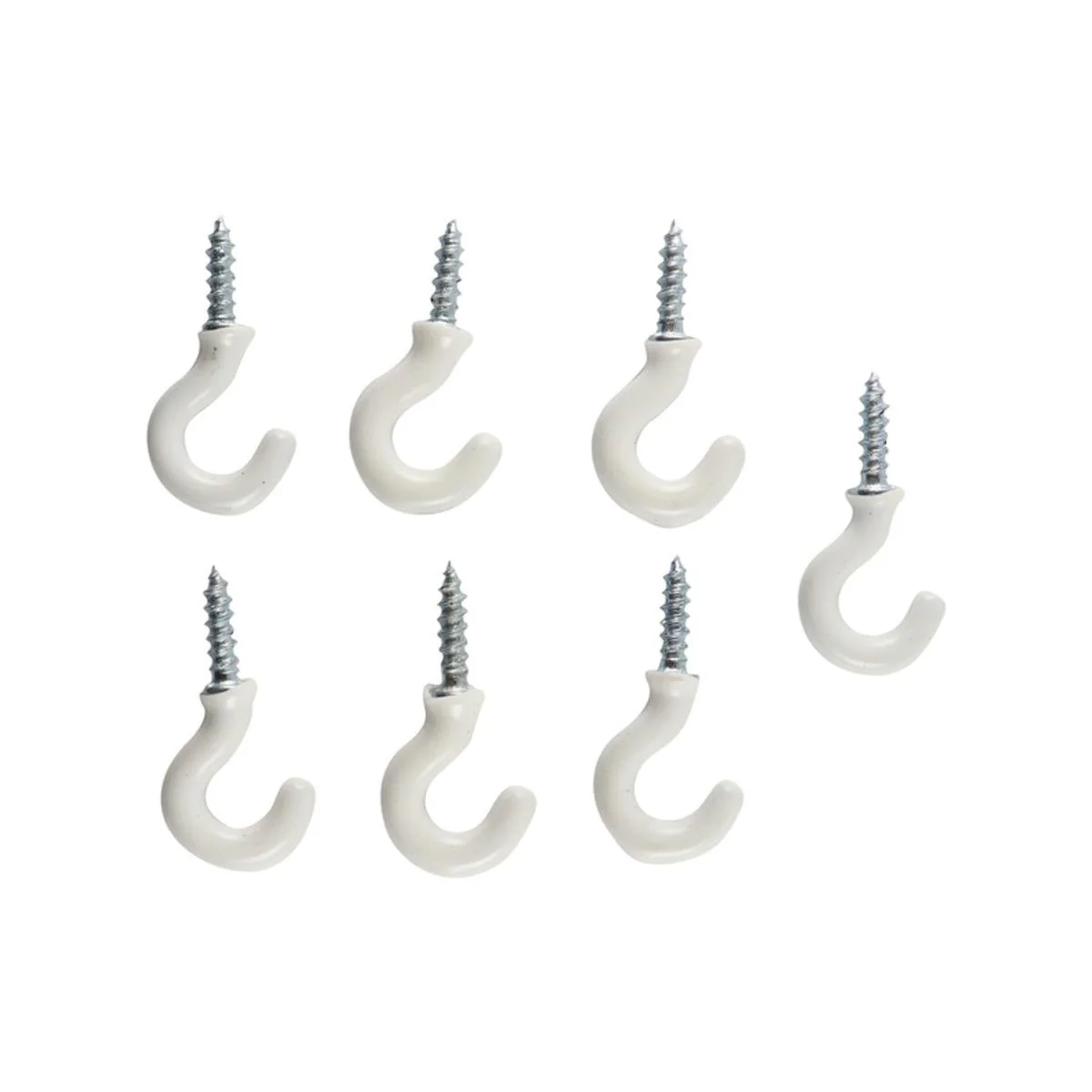 Everhang Cup Hooks - 7mm - PVC - Easy to Install - 7 Pack