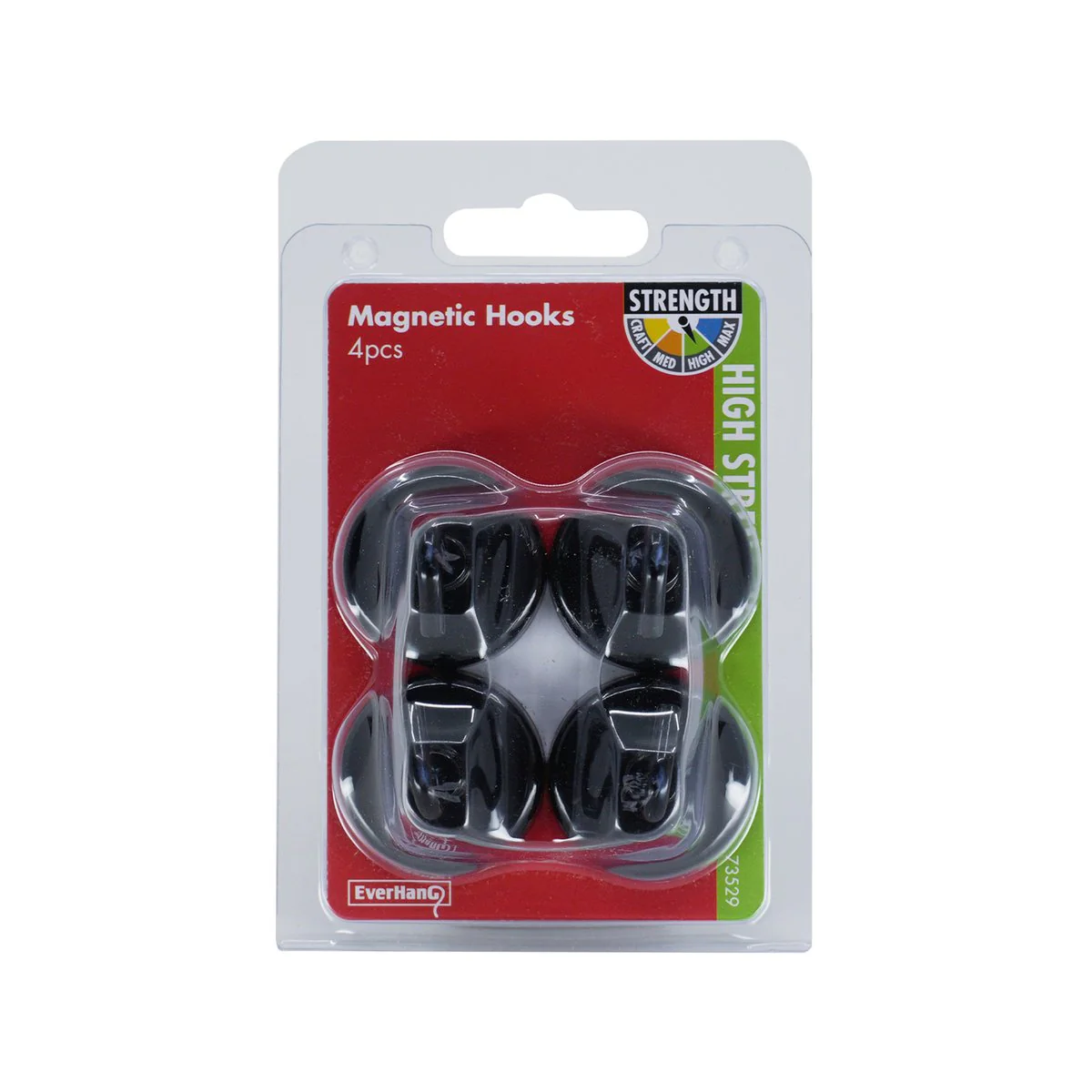 Everhang Magnetic Hook - 35mm - Ferrite - 6.3kg Pull Rating - 4 Pack - Image 4