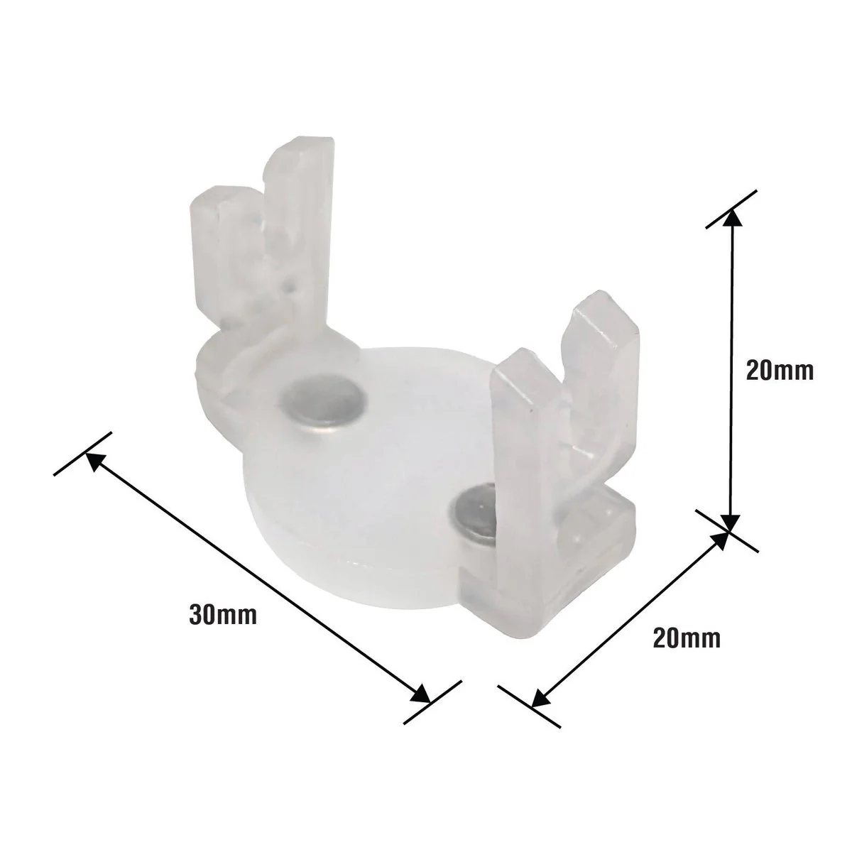 Everhang Magnetic Light Clip Pack of 100 - 30mm - Clear - Durable & Mess-Free - Image 3