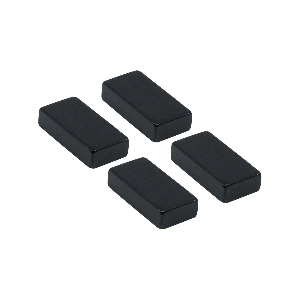 Everhang Rare Earth Block Magnet 4 Pack - 25 x 12.5mm - Black - Strong Neodymium