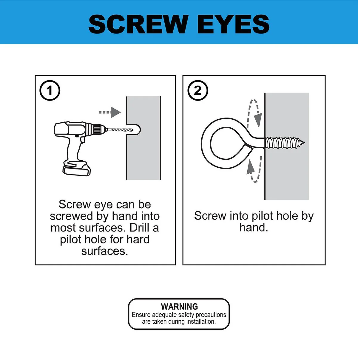 Everhang Screw Eye Hooks - 12mm - Zinc Plated - 3 Pack - Image 5