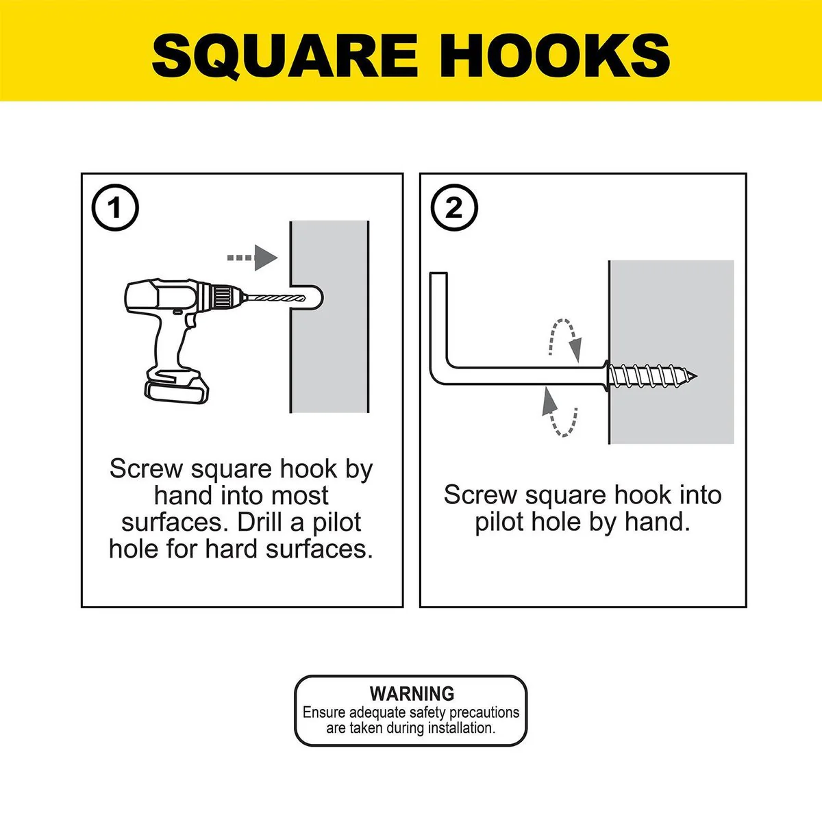Everhang Square Hook - 25mm - Zinc Plated - 25 Pack - Image 5