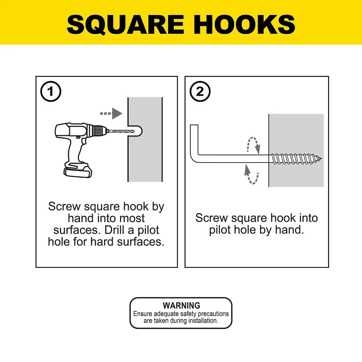 Everhang Zinc Plated Square Hook 35mm 20 Pack - Silver - 10kg Load Rating - Image 5