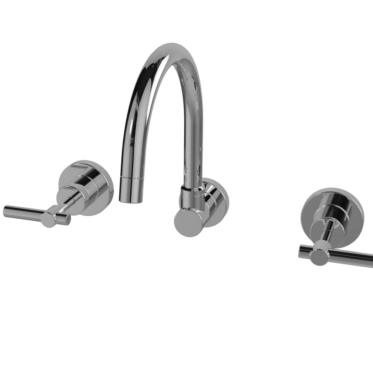 Ezyfix Wall Sink Set - Modern Lever - 5L/min - Chrome - Lead Free - 5 Star - Image 3
