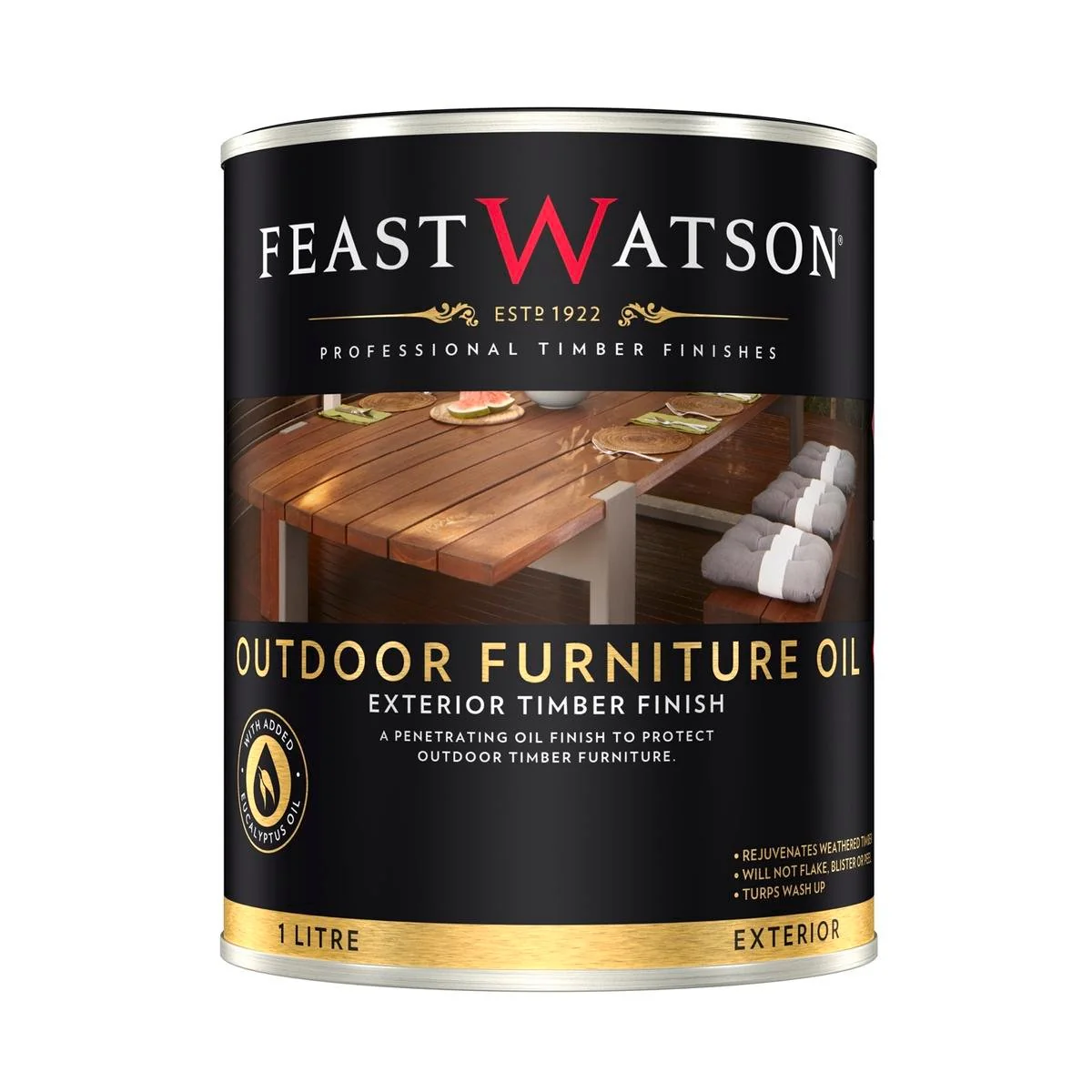 Feast Watson Outdoor Furniture Oil Clear 500ml UV Resistant Timber Care