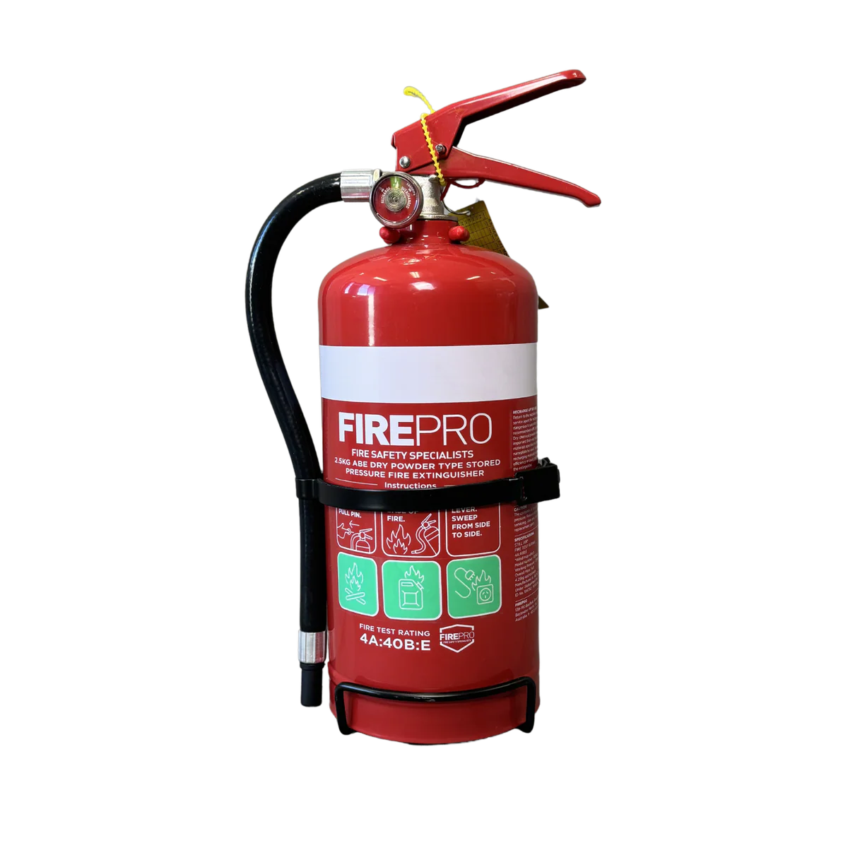 Firepro Dry Powder Fire Extinguisher - 2.5kg - Heavy Duty - Home Use