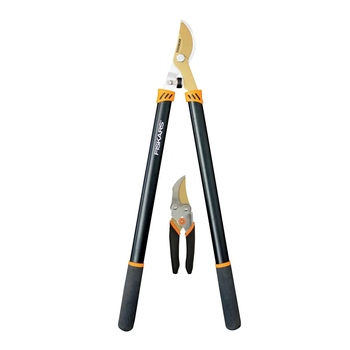 Fiskars Titanium Lopper and Pruner Set 1048181 - 2 Piece - 38mm & 16mm Cutting Capacity - Image 2