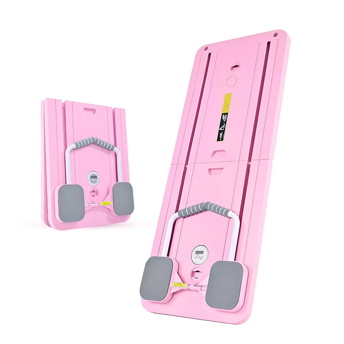 Fitnesslab Pink Pilates Board Reformer - Foldable Set - 410mm x 115mm x 990mm - Full Body Workouts