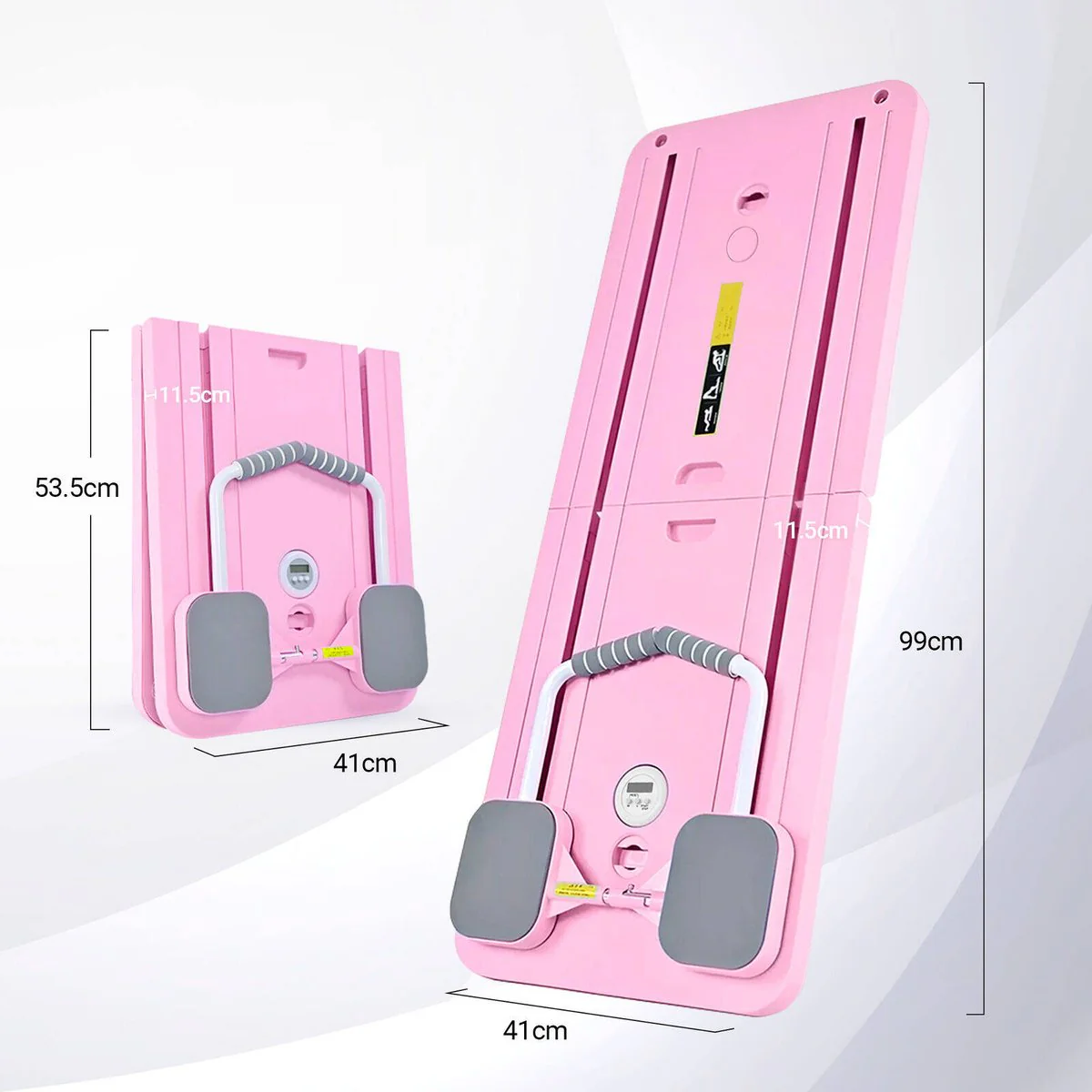Fitnesslab Pink Pilates Board Reformer - Foldable Set - 410mm x 115mm x 990mm - Full Body Workouts - Image 4