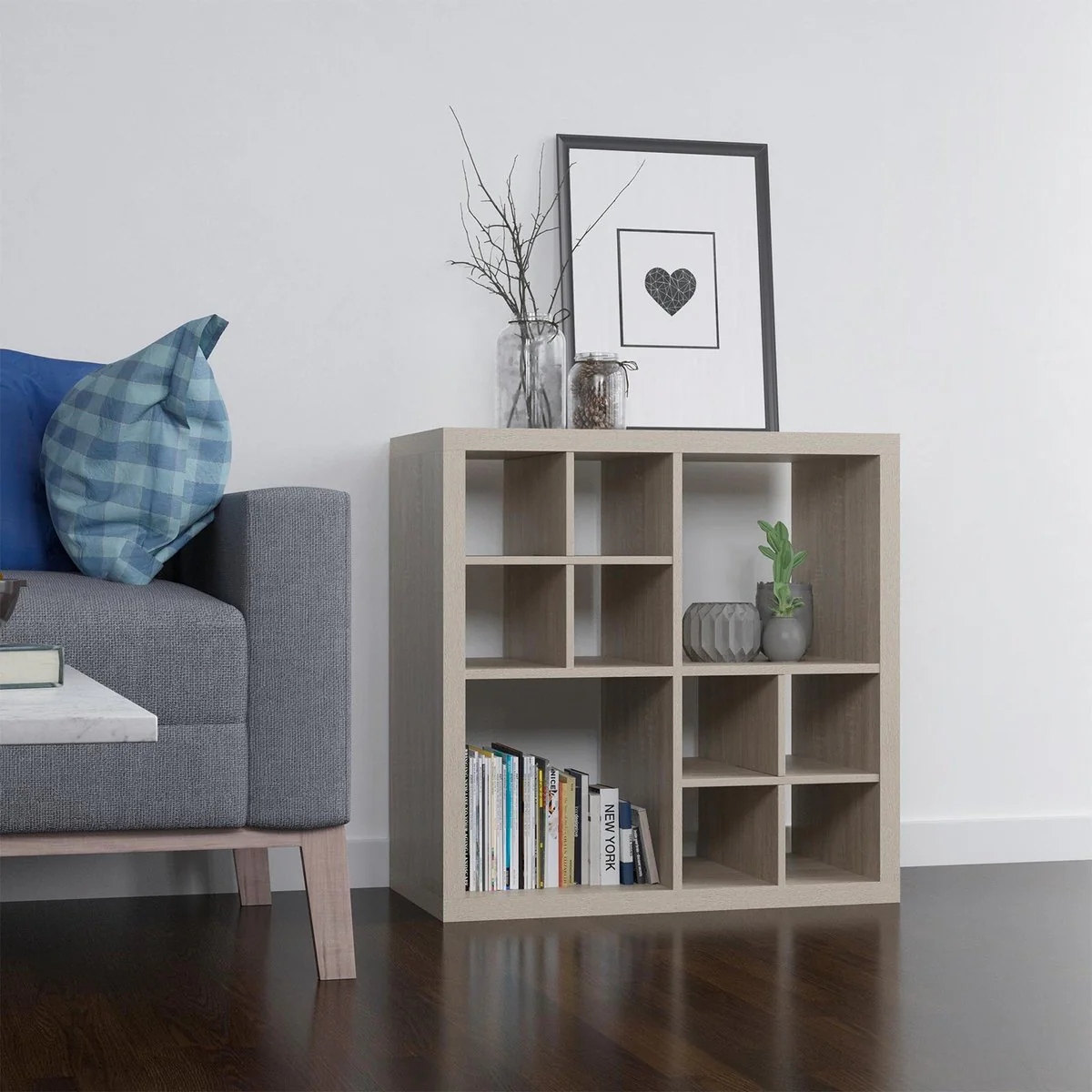 Flexi Storage Clever Cube - 335mm x 385mm x 335mm - Oak - Divider Insert - Image 4