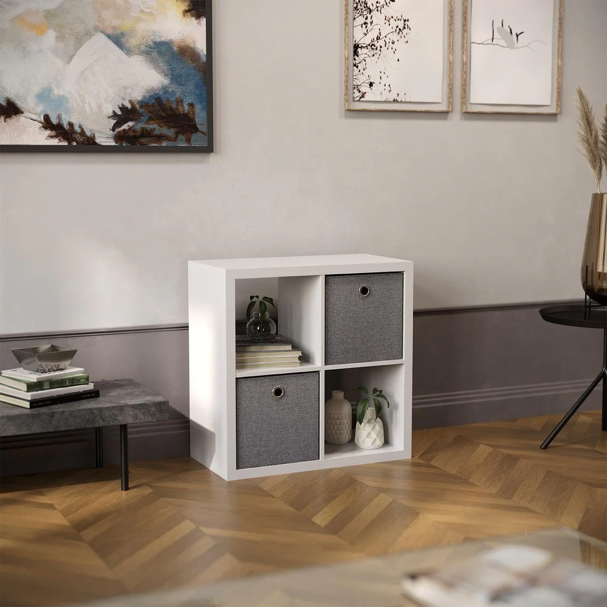 Flexi Storage Clever Cube Insert - 330 x 330 x 370mm - Woven Silver - Versatile Storage Solution - Image 2