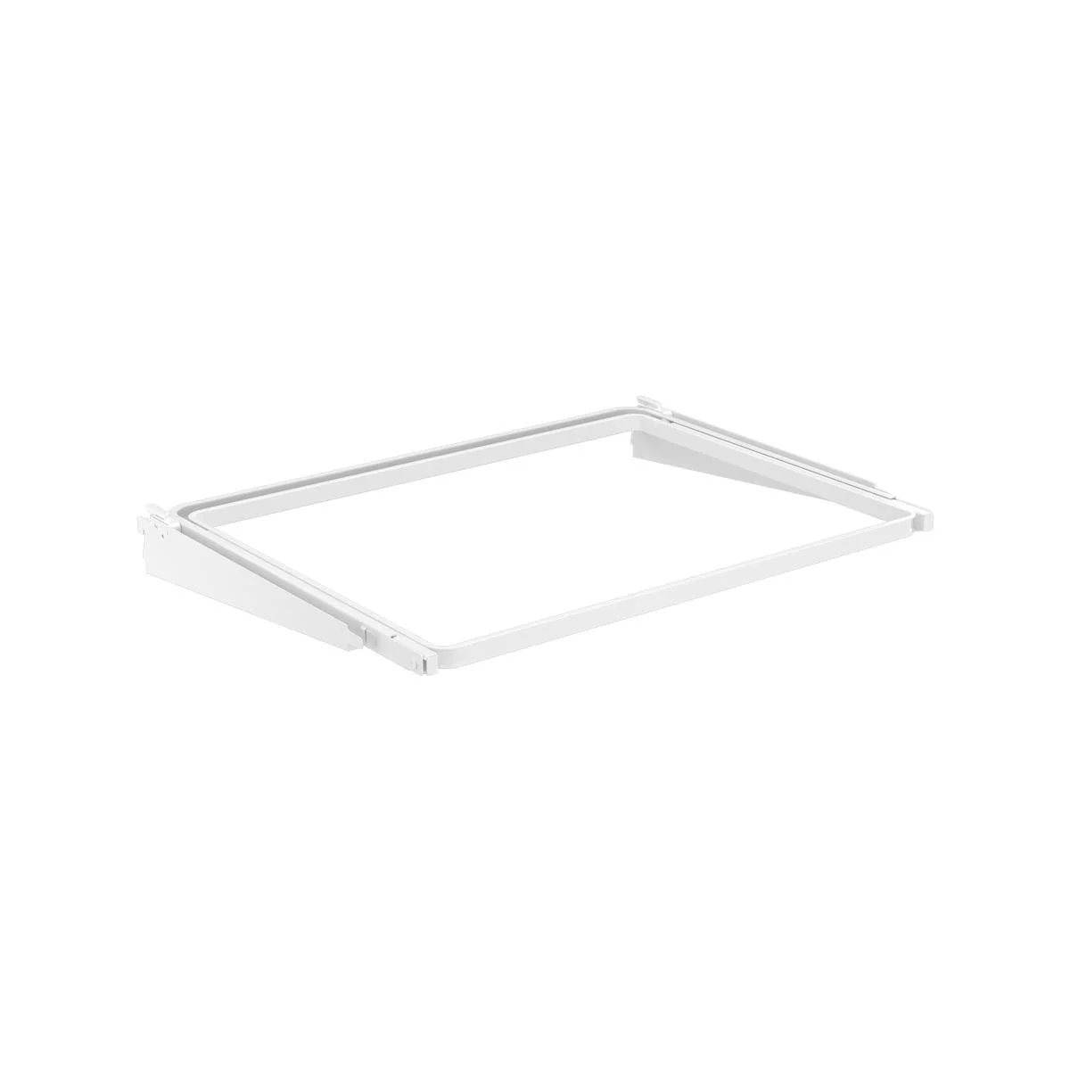 Flexi Storage White Double Slot Sliding Basket Frame 600mm Steel Storage