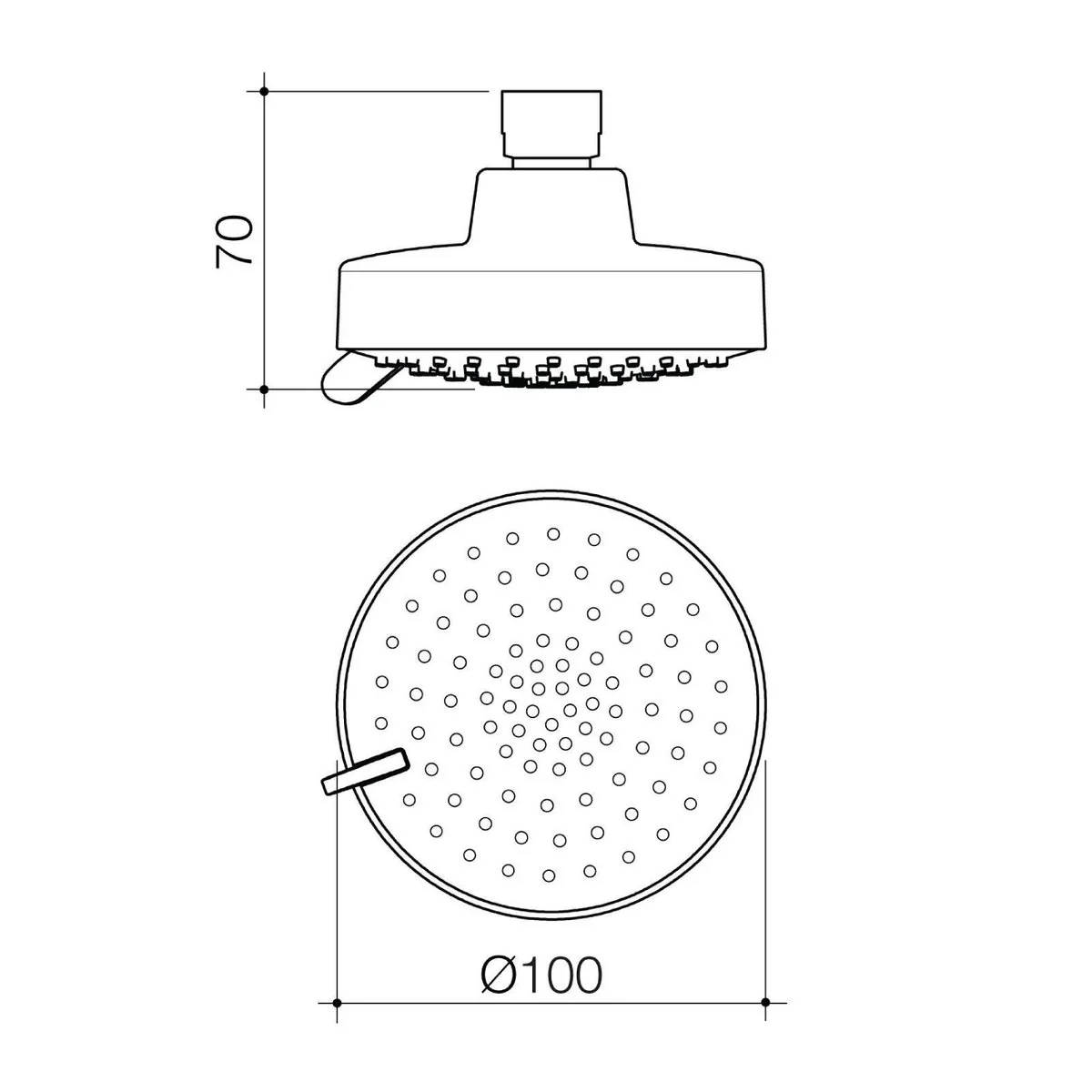 Flexispray Bermuda Shower Rose - 3 Function - 9L/min - Chrome - Compact Design - Image 3