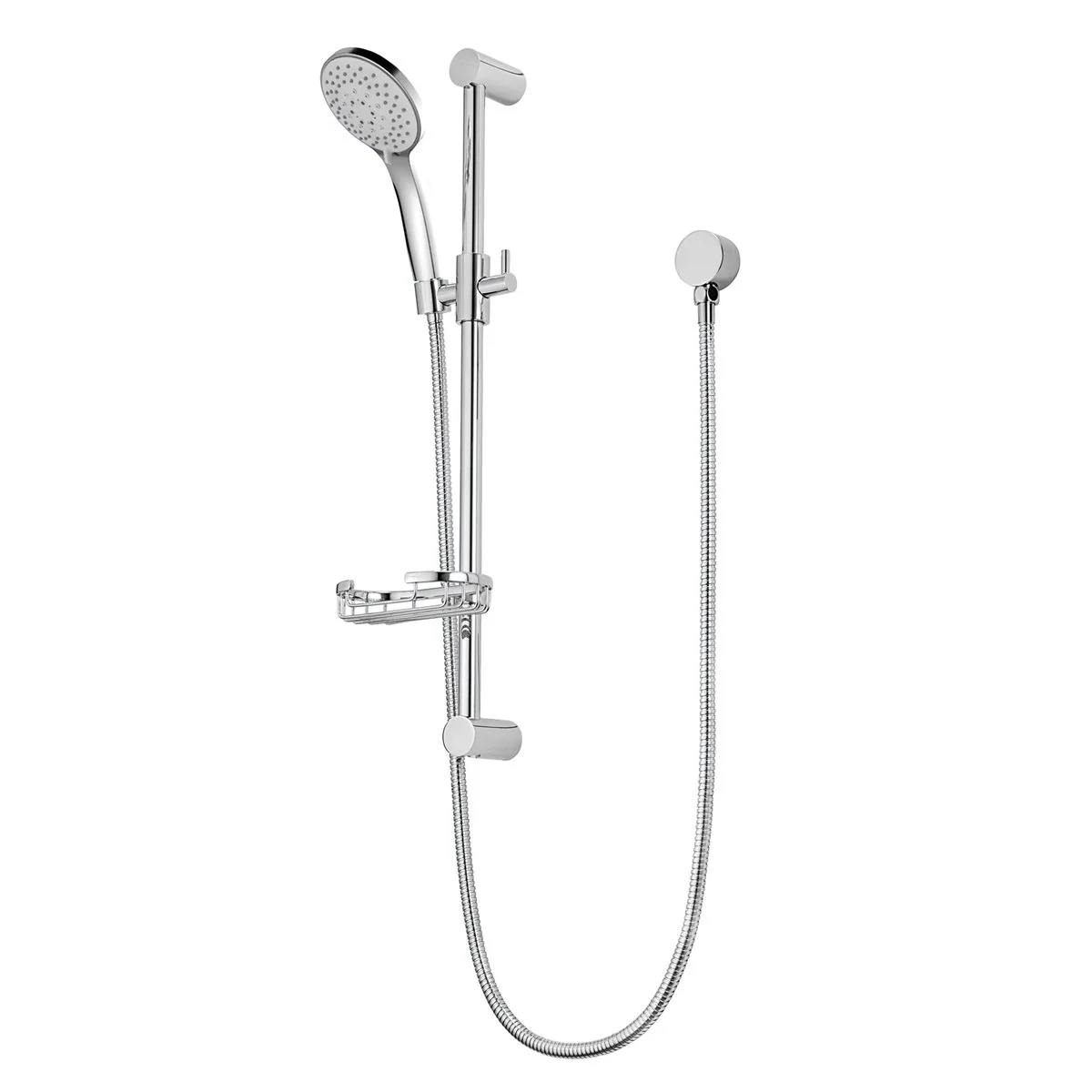 Flexispray Brass Rail Shower - 5 Function - Adjustable - Chrome