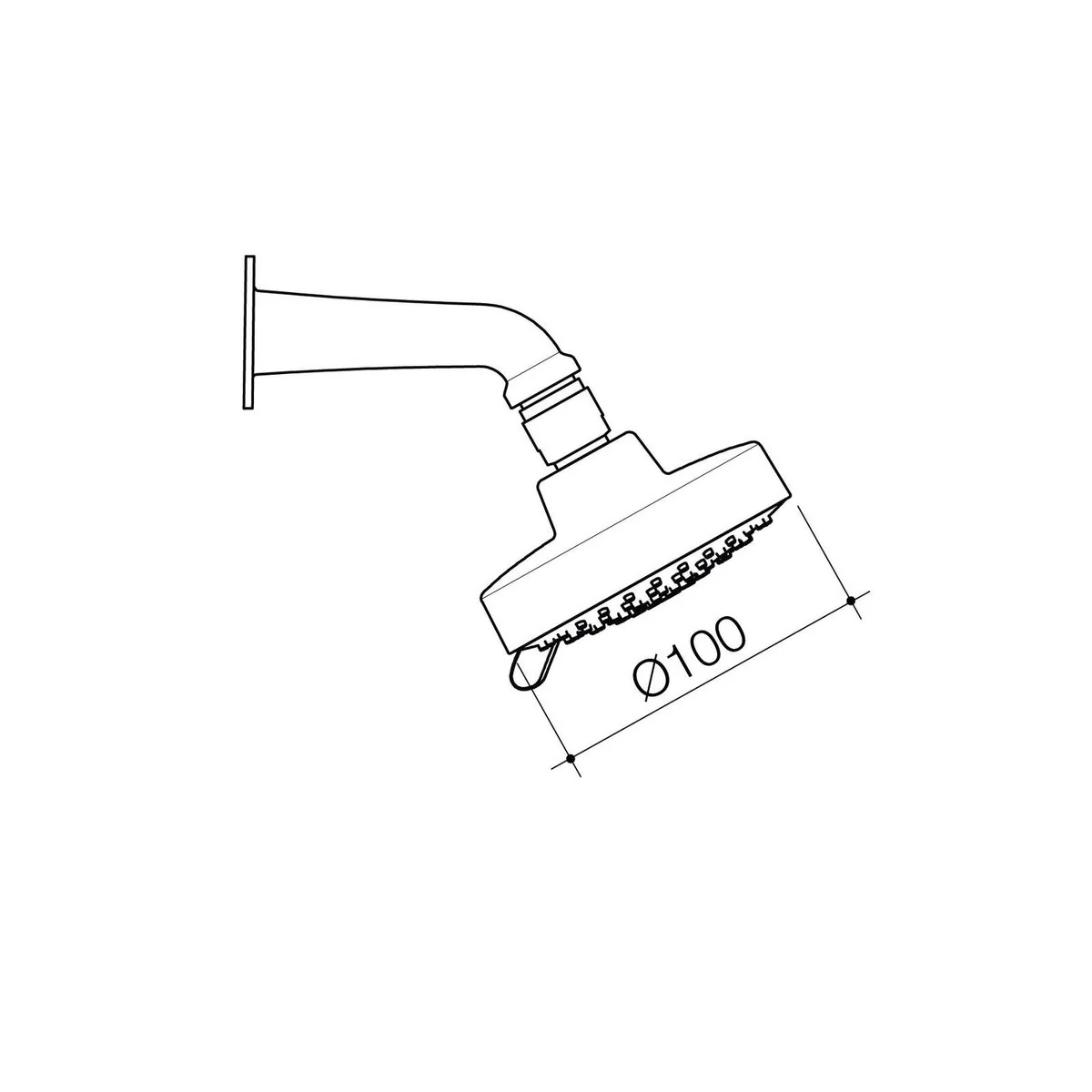 Flexispray Chrome Bermuda 3 Function Fixed Wall Shower - 100mm x 150mm - Durable - Image 2