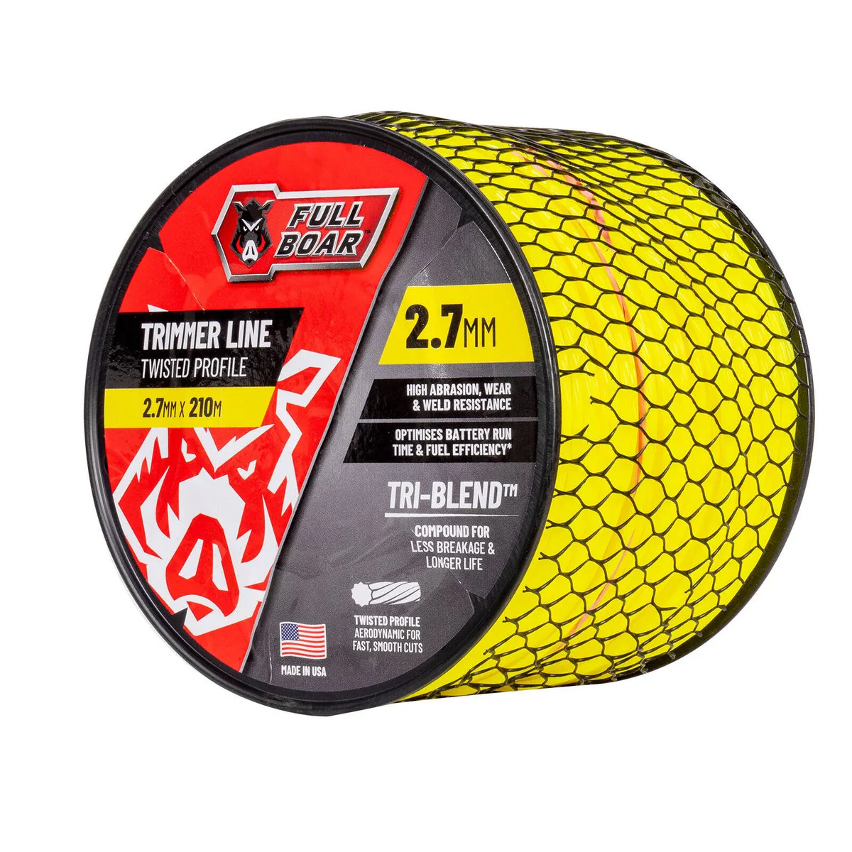 Full Boar 2 Twisted Profile Trimmer Line 2.7mm x 210m - Durable, Efficient - Image 2