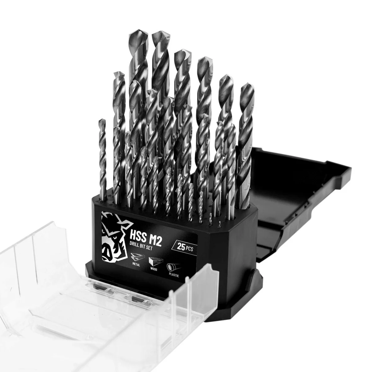 Full Boar 25 Piece HSS M2 Drill Bit Set - 135-Degree Split Point - Durable - Image 2