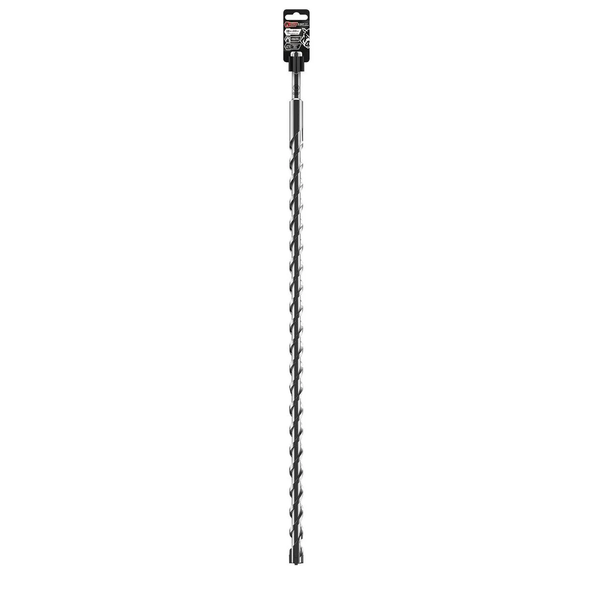 Full Boar 4 Cut Tip Drill Bit - 18mm x 600mm - Carbide - Concrete, Brick