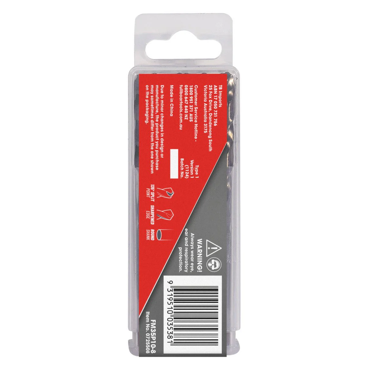 Full Boar 8mm Cobalt Drill Bit - 10 Piece Set - Precision Cutting - Image 2