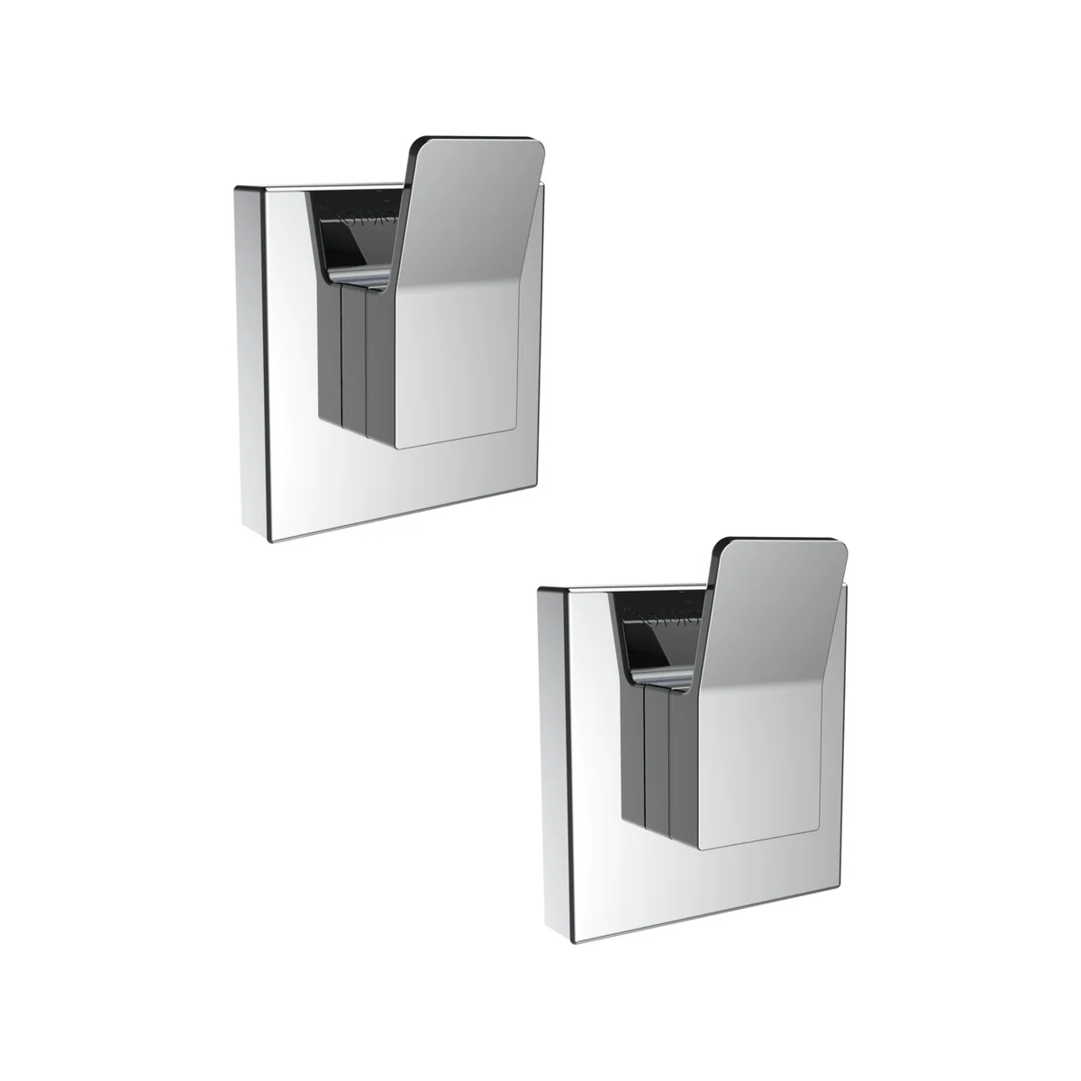 Fusion Loc Designer Hook - 2 Pack - Chrome - Suction Technology