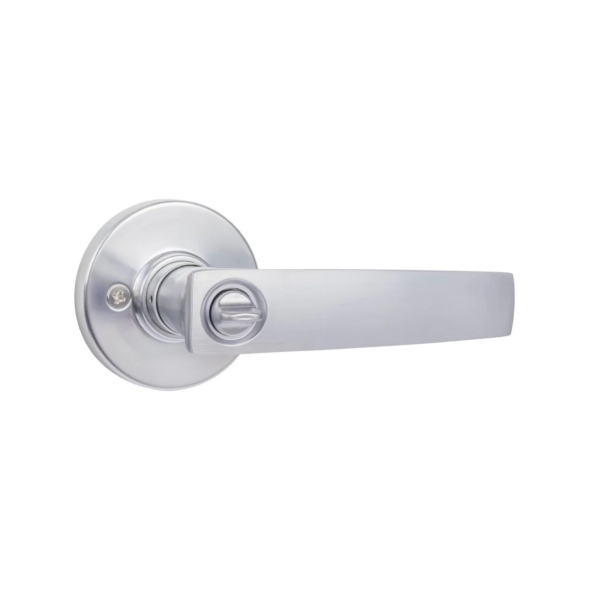 Gainsborough Neue Aurora Entrance Lever Set - Brushed Satin Chrome - 145mm x 67mm - Dual Sprung Latch - Image 2