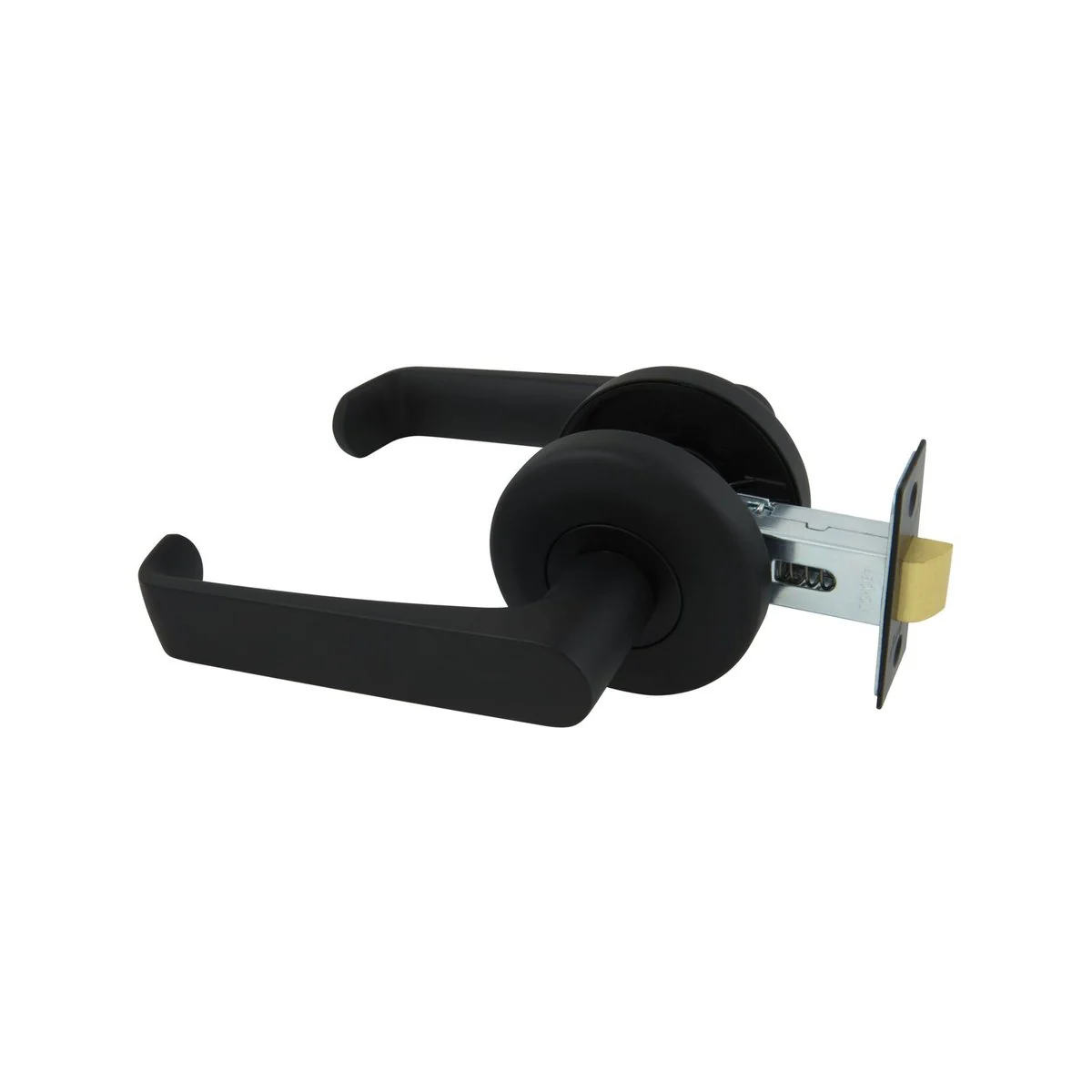 Gainsborough Neue Telo Passage Lever Set - 138mm x 65mm - Matt Black - Easy Grip - Image 2