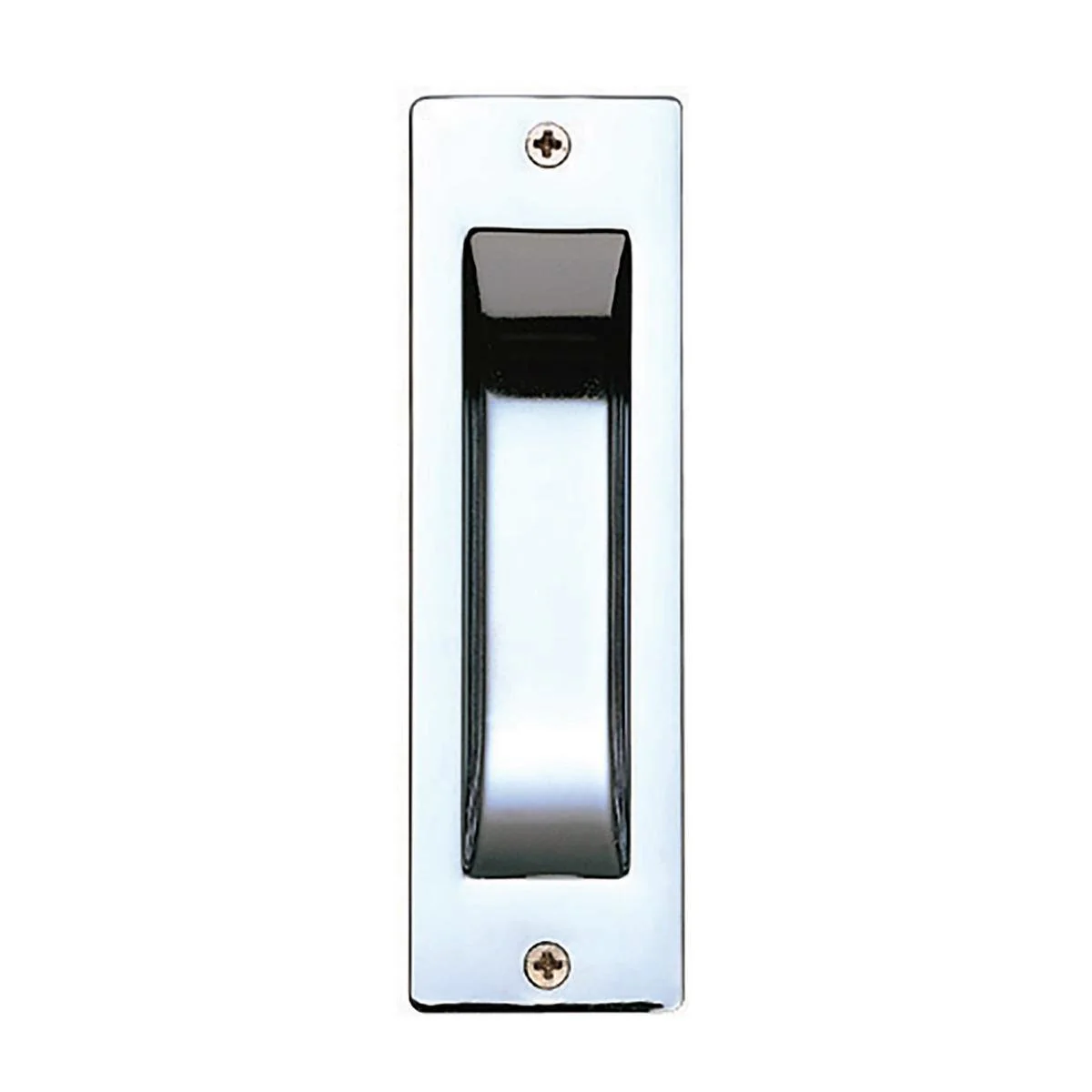 Gainsborough Rectangular Flush Pull - 35mm x 115mm - Zinc - Bright Chrome - 2 Pack