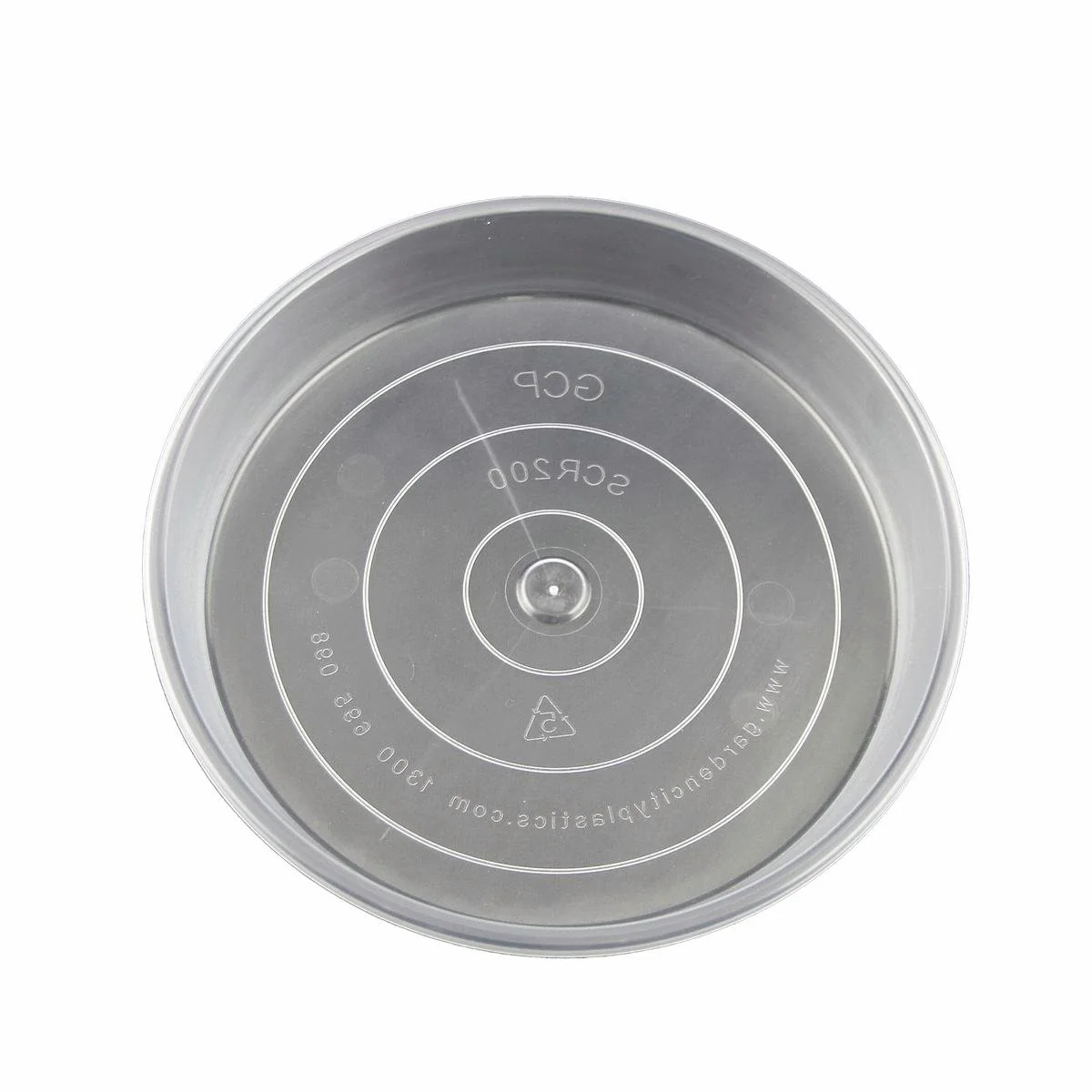 Garden City Plastic Grow Pot Saucer - Clear 200mm - Durable Water Catcher