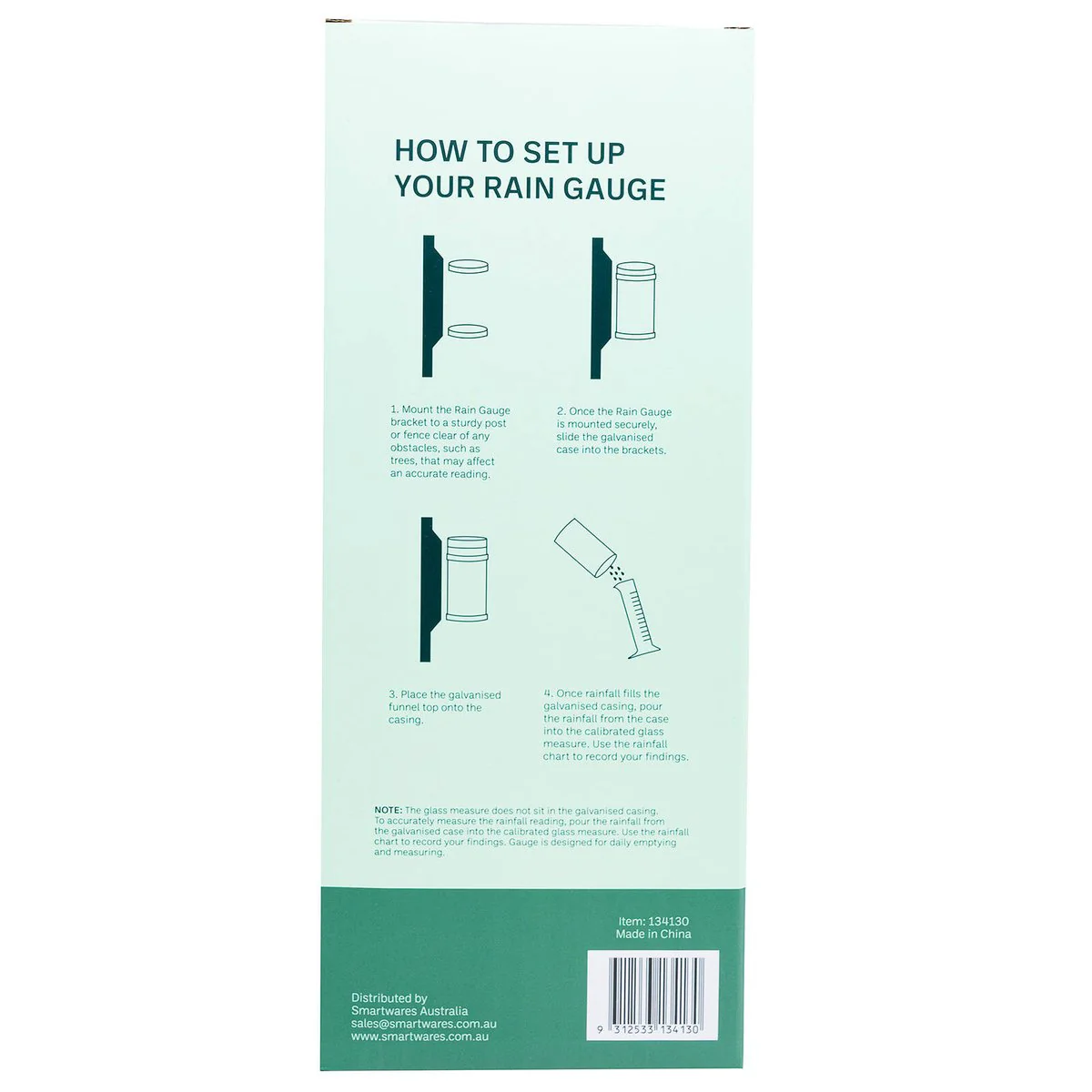 Garden Zen Rain Gauge - 130mm - Galvanised Steel - Professional Calibration - Image 3
