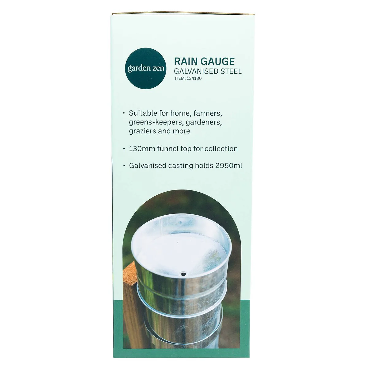 Garden Zen Rain Gauge - 130mm - Galvanised Steel - Professional Calibration - Image 4